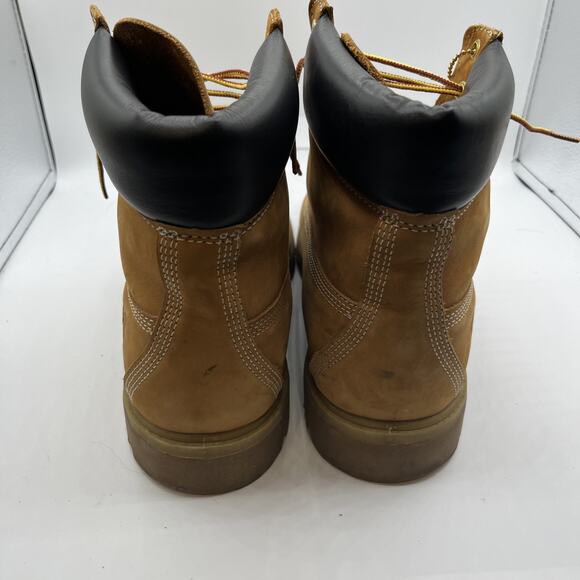 Timberland Premium Combat Boots Men's Size 11 Wheat Nubuck Round Toe Lace Up - Picture 5 of 8